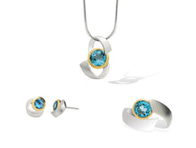Load image into Gallery viewer, Sky Blue Topaz and Blue Topaz jewelry set in sterling silver by Joryel Vera