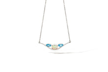 Load image into Gallery viewer, Amethyst and Blue Topaz necklace in sterling silver by Joryel Vera, style N3451 - view 2