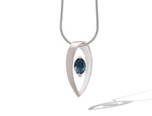 Load image into Gallery viewer, Amethyst and Blue Topaz pendant in sterling silver by Joryel Vera, style P7320 - view 8