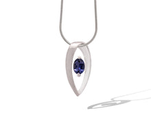 Load image into Gallery viewer, Amethyst and Blue Topaz pendant in sterling silver by Joryel Vera, style P7320 - view 7