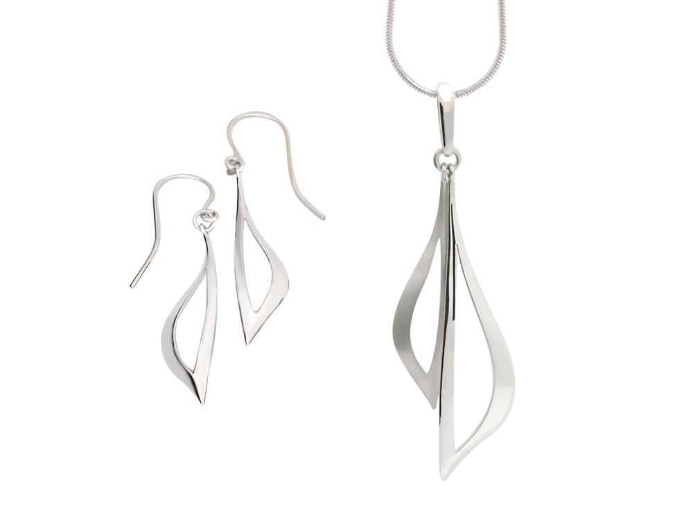 Sterling silver jewelry set by Joryel Vera - view 2
