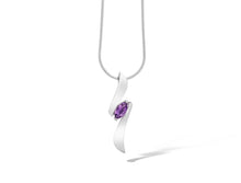 Load image into Gallery viewer, Amethyst and Blue Topaz pendant in sterling silver by Joryel Vera, style P7312