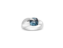 Load image into Gallery viewer, Amethyst and Blue Topaz ring in sterling silver by Joryel Vera, style R5825 - view 2
