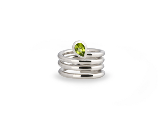 Amethyst and Blue Topaz ring in sterling silver by Joryel Vera, style R4051 - view 2