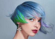 Load image into Gallery viewer, Blue Topaz and Iolite earrings in sterling silver by Joryel Vera, style E9849