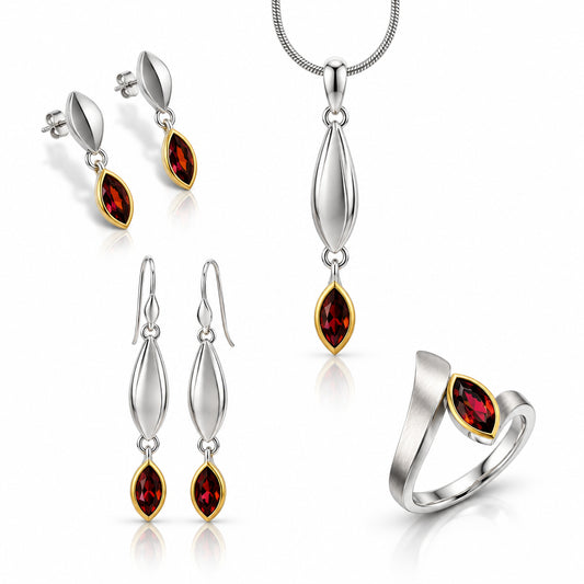 Amethyst and Blue Topaz jewelry set in sterling silver by Joryel Vera, style SET165 - view 3