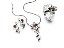 Load image into Gallery viewer, Amethyst and Blue Topaz jewelry set in sterling silver by Joryel Vera - view 3