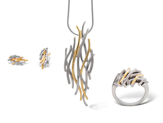 Sterling silver jewelry set by Joryel Vera, style SET404