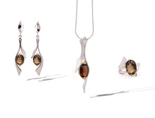 Load image into Gallery viewer, Blue Topaz and Rose Quartz jewelry set in sterling silver by Joryel Vera, style SET414 - view 2