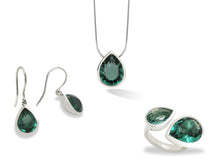 Load image into Gallery viewer, Green Quartz and Sky Blue Topaz jewelry set in sterling silver by Joryel Vera, style SET480 - view 2