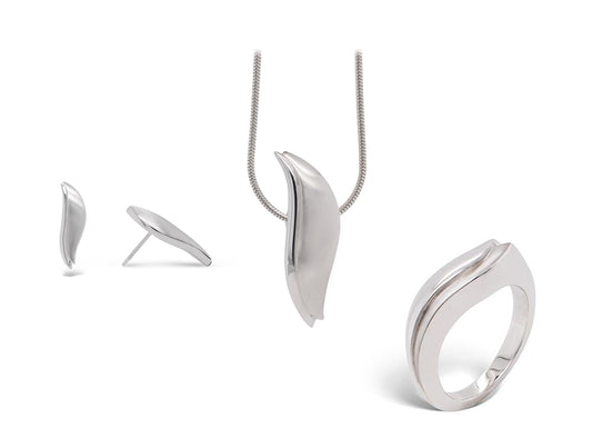 Sterling silver jewelry set by Joryel Vera, style SET498