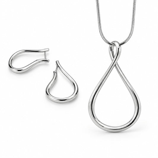 Sterling silver jewelry set by Joryel Vera, style SET499