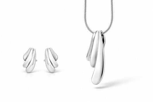 Sterling silver jewelry set by Joryel Vera, style SET447