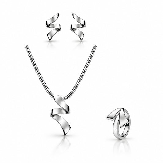 Sterling silver jewelry set by Joryel Vera, style SET449