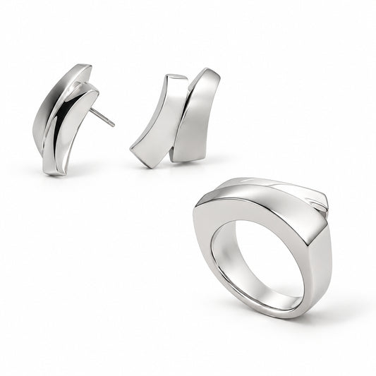Sterling silver jewelry set by Joryel Vera, style SET505