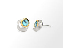 Load image into Gallery viewer, Amethyst and Blue Topaz earrings in sterling silver by Joryel Vera, style E9291 - view 8