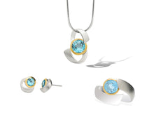 Load image into Gallery viewer, Sky Blue Topaz and Blue Topaz jewelry set in sterling silver by Joryel Vera - view 3