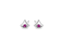 Load image into Gallery viewer, Blue Topaz and Emerald earrings in sterling silver by Joryel Vera, style E3940 - view 4