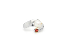 Load image into Gallery viewer, Blue Topaz and Citrine ring in sterling silver by Joryel Vera, style R6982 - view 2