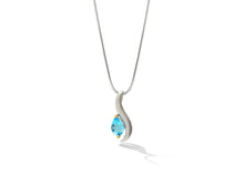 Load image into Gallery viewer, London Blue Topaz and Blue Topaz pendant in sterling silver by Joryel Vera, style P7310
