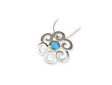 Load image into Gallery viewer, Amethyst and Blue Topaz pendant in sterling silver by Joryel Vera, style P6494