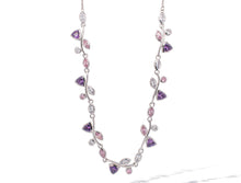 Load image into Gallery viewer, Blue Topaz and Sky Blue Topaz necklace in sterling silver by Joryel Vera, style N2077 - view 7
