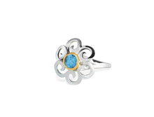 Load image into Gallery viewer, Amethyst and Blue Topaz ring in sterling silver by Joryel Vera, style R6104