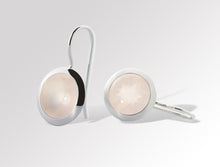 Load image into Gallery viewer, Rose Quartz earrings in sterling silver by Joryel Vera, style E5492 - view 3