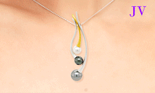 Load image into Gallery viewer, Cultured Pearl and South Sea Pearl pendant in sterling silver by Joryel Vera