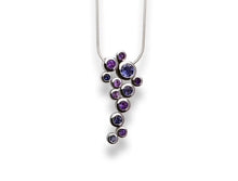 Load image into Gallery viewer, Amethyst and Blue Topaz pendant in sterling silver by Joryel Vera, style P4538 - view 2