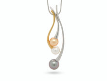 Load image into Gallery viewer, Cultured Pearl and South Sea Pearl pendant in sterling silver by Joryel Vera - view 2